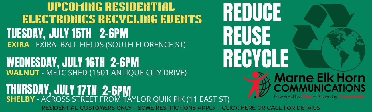 Recycling Event website banner